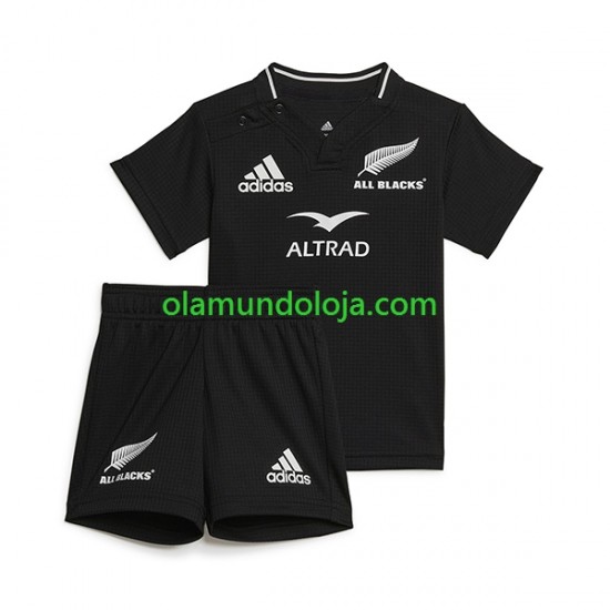 Camisola Rugby ALL BLACKS Criança Equipamento Primeiro 2023 Manga Curta